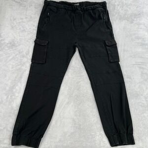 Free Planet Cargo Jogger Pants 3XL Black Utility Work Streetwear Tapered Leg